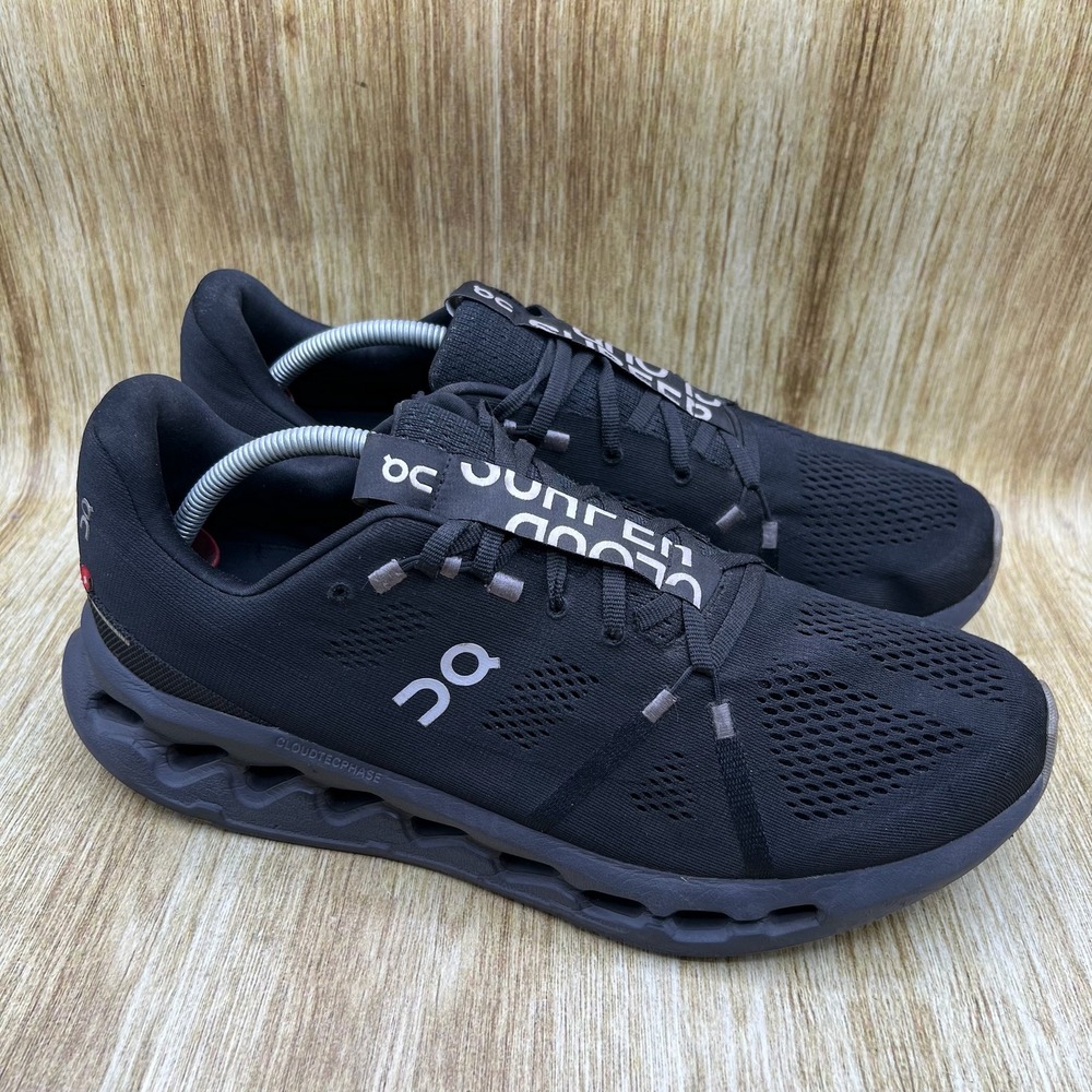 On Cloudsurfer Running Shoes Men's Size 14 Black CloudTec Phase 3MD10420485